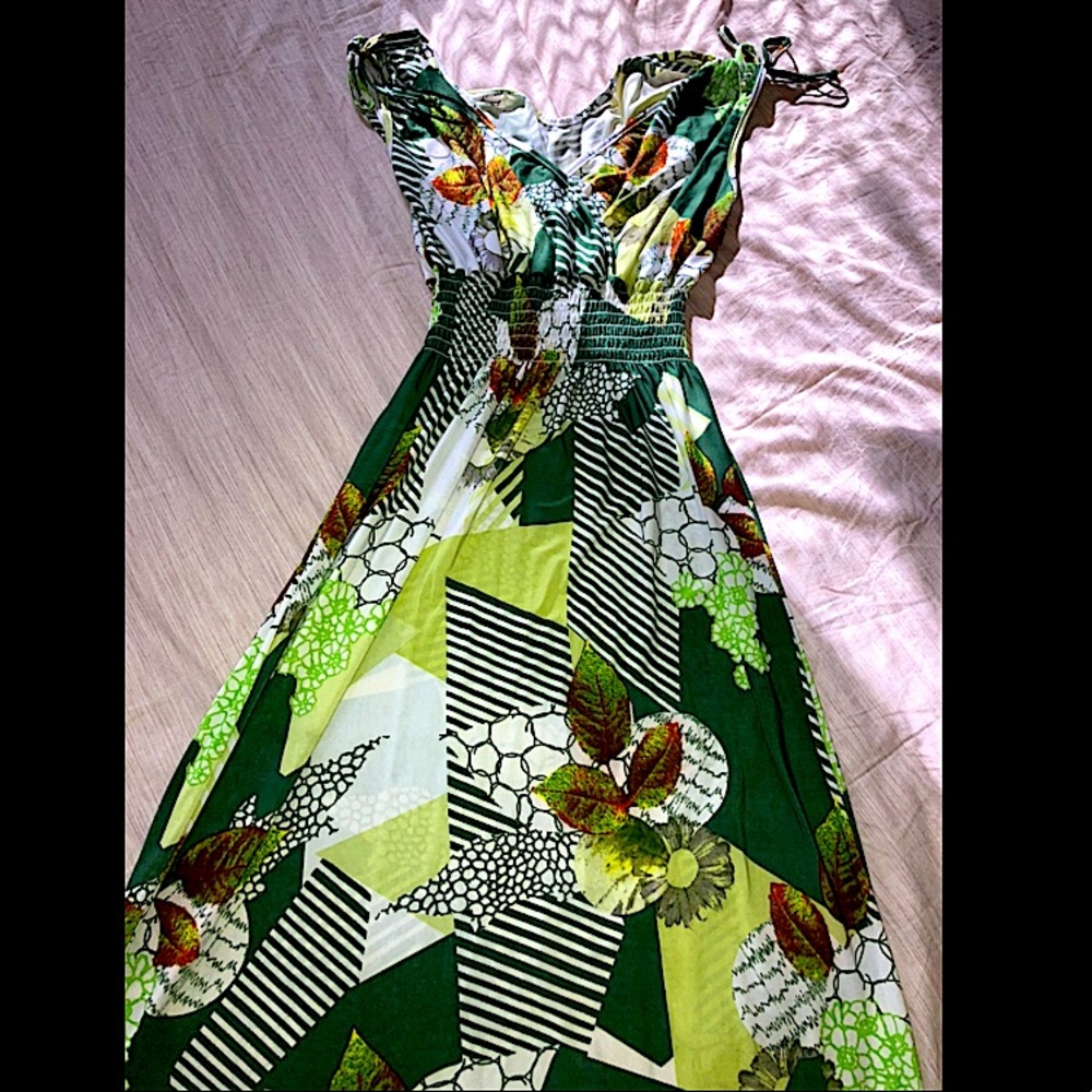 Floral Green Dress